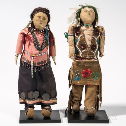 Pair of Great Lakes Cloth Dolls