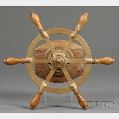 Cast Brass Lobster Boat Wheel