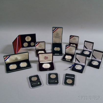 Group of Silver U.S. Commemorative and Proof Coins