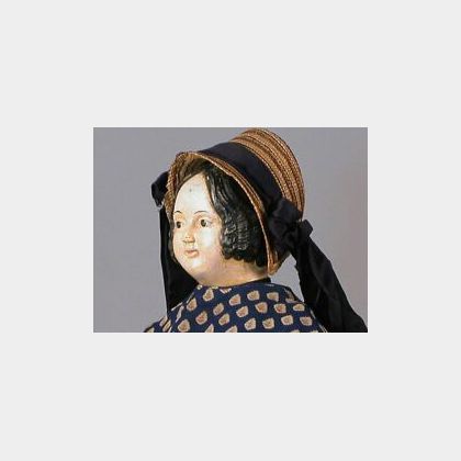 Early Papier-mache Shoulder Head Doll