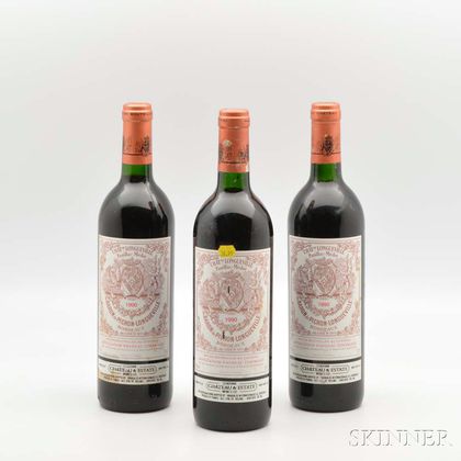 Chateau Pichon Baron 1990, 3 bottles 