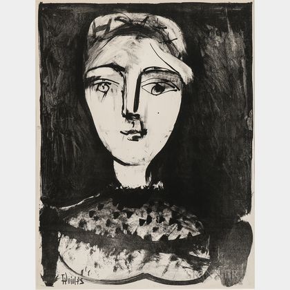Pablo Picasso (Spanish, 1881-1973) Tête de jeune femme