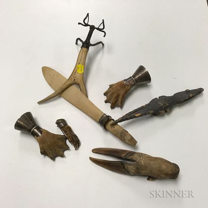 Group of Scottish Victorian Taxidermy Items