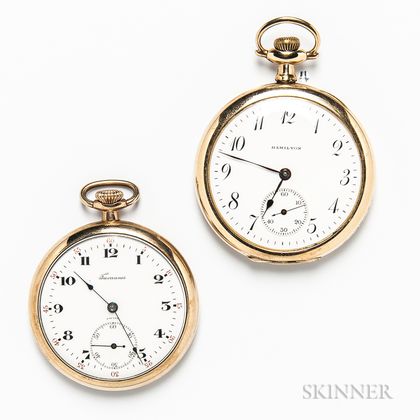 Two Gold-filled Open-face Pocket Watches