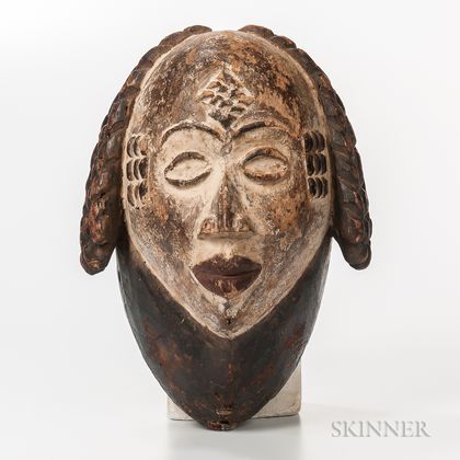 Punna-style Carved and Painted Wood Mask