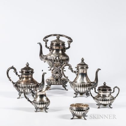 Six-piece Camusso Sterling Silver Tea and Coffee Service