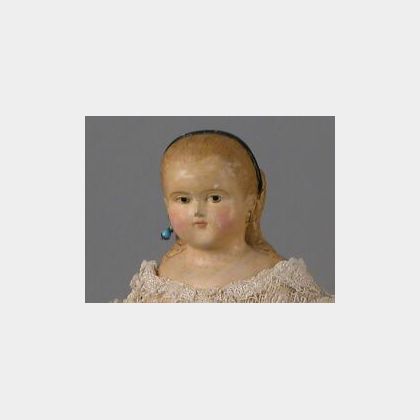 Judge & Early Papier-mache Shoulder Head Doll