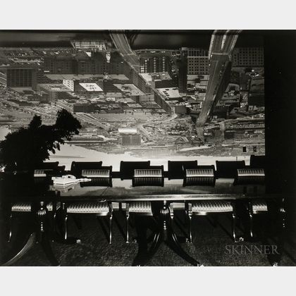 Abelardo Morell (Cuban/American, b. 1948) Camera Obscura Image of Boston View Looking Southeast in Conference Room
