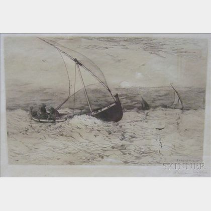 Robert Swain Gifford (American, 1840-1905) Sailing