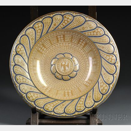 Cantagalli Hispano Moresque-style Lustre-glazed Ceramic Charger