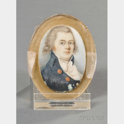 British School, Late 18th/Early 19th Century Portrait Miniature of a Gentleman