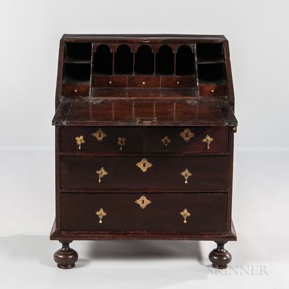 Early Spanish Brown-painted Slant-lid Desk