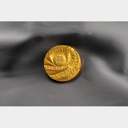 24kt Gold USSR Commemorative Medal