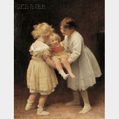 John Morgan (British, 1823-1886) Kinder at Play