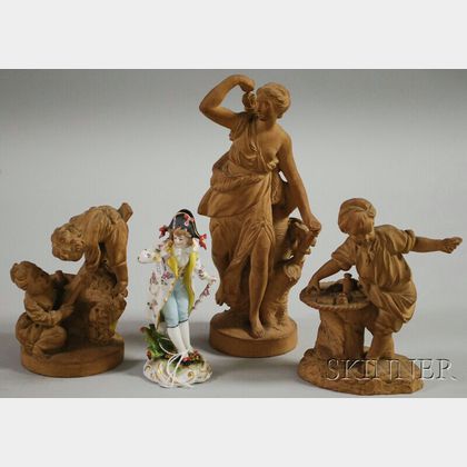 Four Ceramic Figures and Figural Groups
