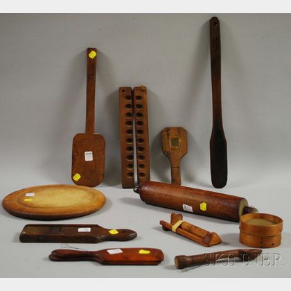 Twelve Assorted Wooden Kitchen Items