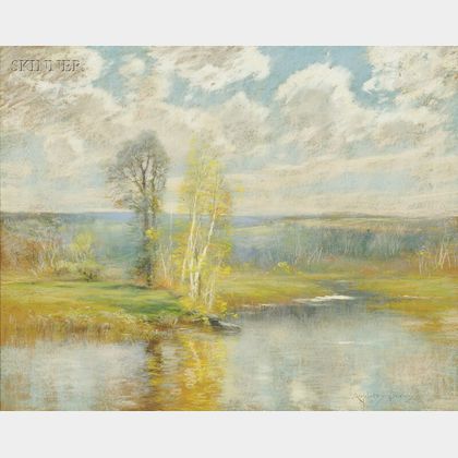 John Appleton Brown (American, 1844-1902) Early Autumn Marsh View