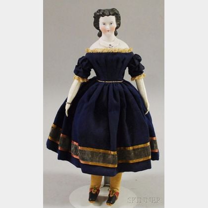 Black-haired Parian Lady Doll