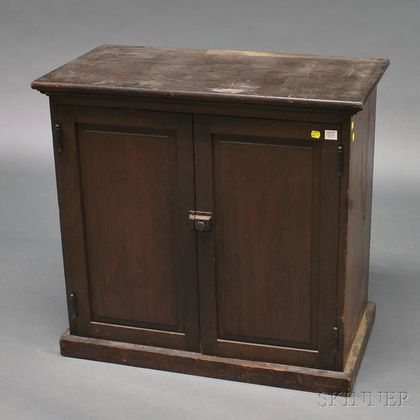 Stained Maple Two-door Counter Cabinet