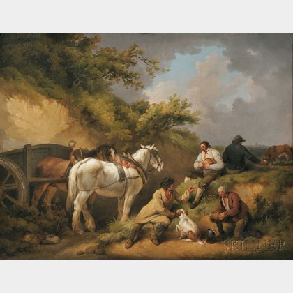 George Morland (British, 1763-1804) The Labourers' Luncheon