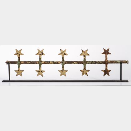 Cast Iron and Paint-decorated Stars Shooting Gallery Target