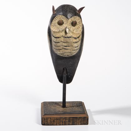 Carved and Painted Owl