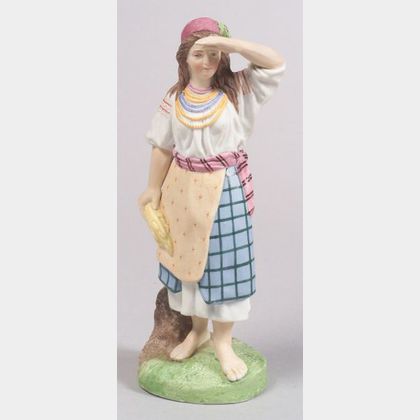 Gardner Bisque Porcelain Figure of a Peasant Girl