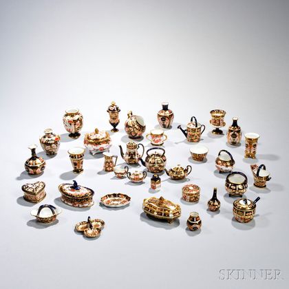 Thirty-four Small and Miniature Royal Crown Derby Items