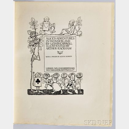 Dodgson, Charles Lutwidge [aka] Lewis Carroll (1832-1898) Alices Adventures in Wonderland, Illustrated by Arthur Rackham (1867-1939). 