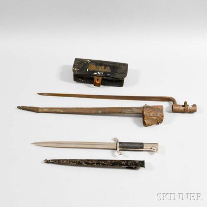 Two Bayonets and an Ammunition Pouch