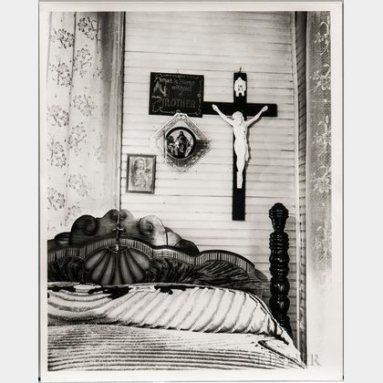 Walker Evans (American, 1903-1975) Bedroom, Shrimp Fisherman's House, Biloxi, Mississippi