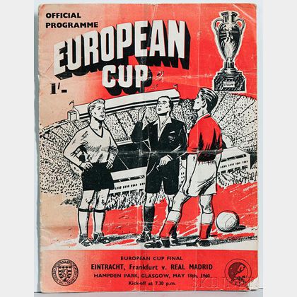 Official Program from the 1960 European Cup Final