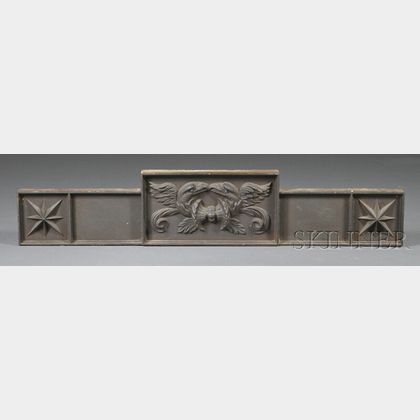 Cast Iron Over-door Architectural Element with Double Eagle Heads