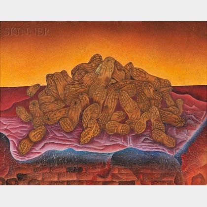 Jose Luis Romo (Mexican, b. 1953) Cacahuates (Peanuts),A Double-Sided Work