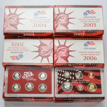 Twenty-nine Early 2000s U.S. Mint Silver Proof Sets. Estimate $400-600
