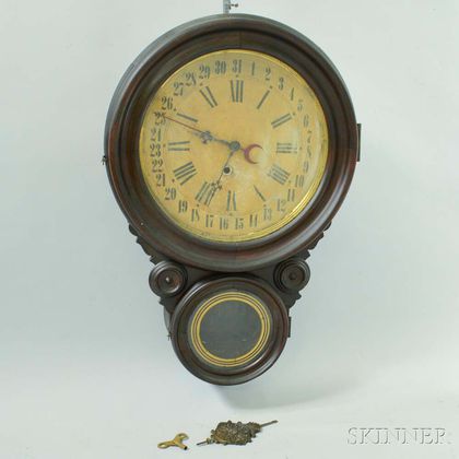 Lovell Manufacturing Co. "Meridian" Calendar Clock