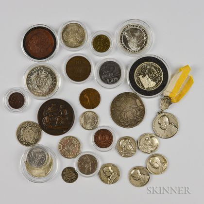 Small Group of Papal and San Marino Coins and Medals