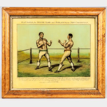 Reverse-painted Boxing Print