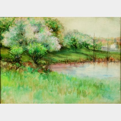 Jean Nutting Oliver (American, 1883-1946) Spring Landscape