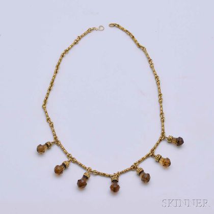 14kt Gold and Citrine Necklace