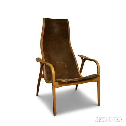 Danish Modern Upholstered Teak Armchair