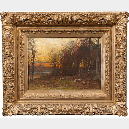 John Joseph Enneking (American, 1841-1916) Sunset Landscape