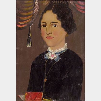 Attributed to William Matthew Prior (American, 1806-1873) Portrait of Ruth Nickerson.