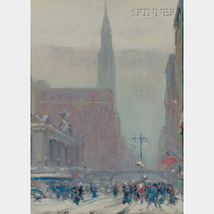 Johann Berthelsen (American, 1883-1972) Winter in New York