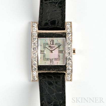 Lady's 18kt White Gold and Diamond Wristwatch, Chopard