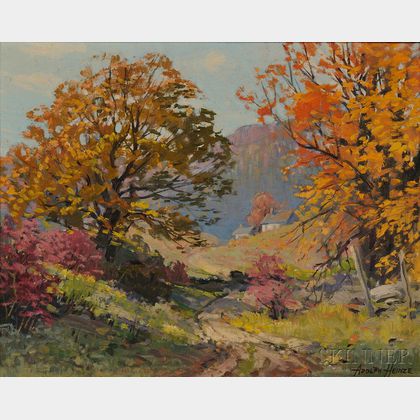 Adolph Heinze (American, 1887-1958) Autumn Hillside.