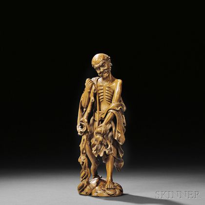 Carved Boxwood Figure of Li Tieguai