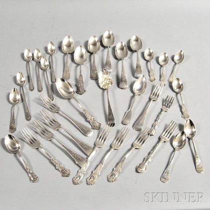Group of Mostly Sterling Silver Flatware and Serving Pieces