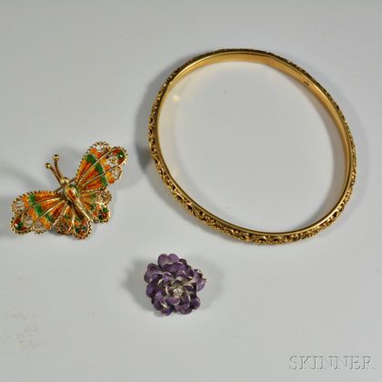 Three Pieces of 14kt Gold Jewelry