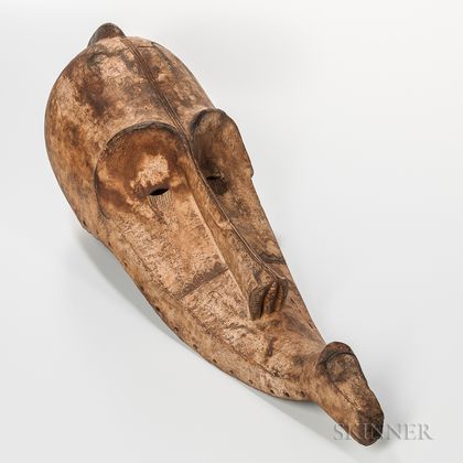 Fang-style Carved Wood Mask
